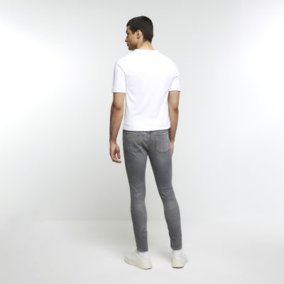 Mens grey jeans river 2024 island