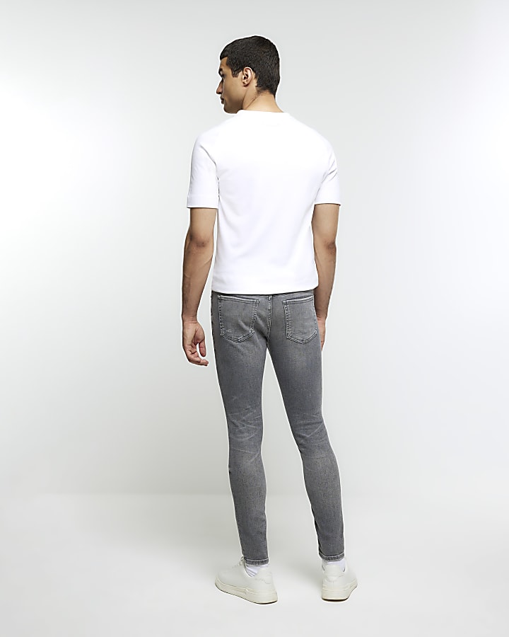 Grey spray on super skinny fit jeans