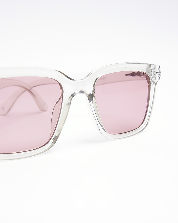 Grey square frame sunglasses
