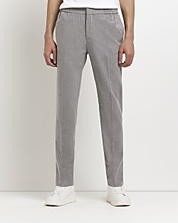 Grey Stripe Slim fit trousers