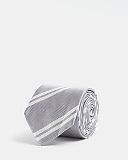 Grey Stripe Tie