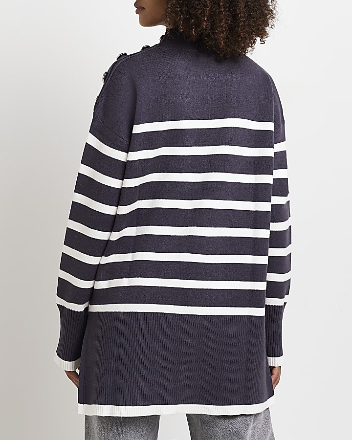 Grey striped jumper