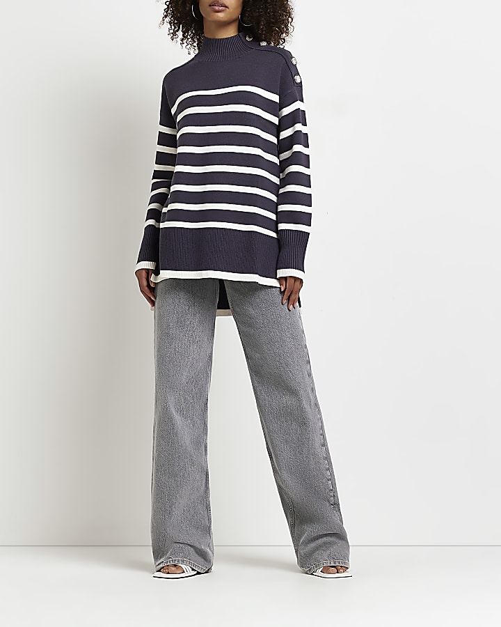 Grey striped jumper