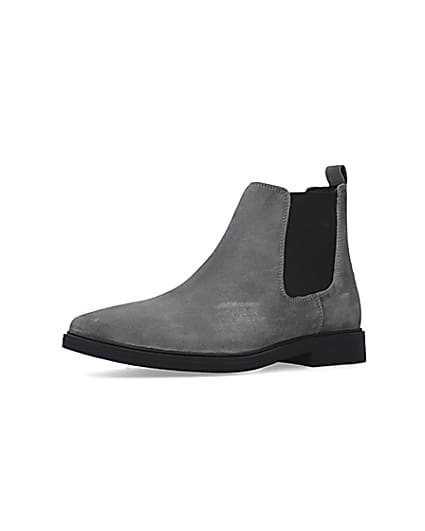 360 degree animation of product Grey Suede Chelsea Boots frame-1