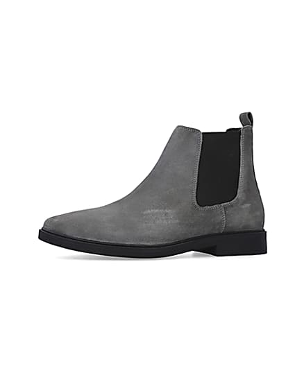 360 degree animation of product Grey Suede Chelsea Boots frame-2