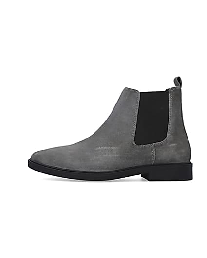 360 degree animation of product Grey Suede Chelsea Boots frame-3
