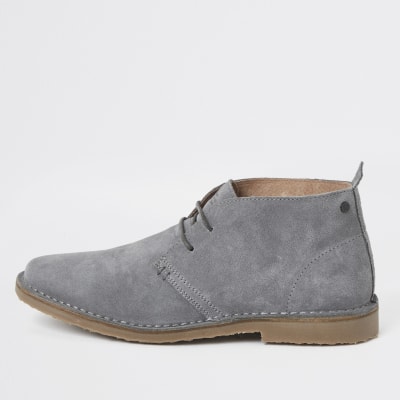 grey suede desert boots