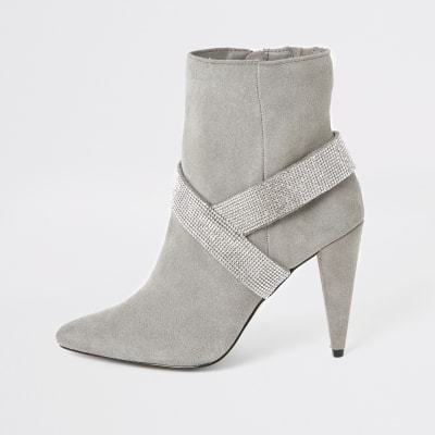 river island grey boots