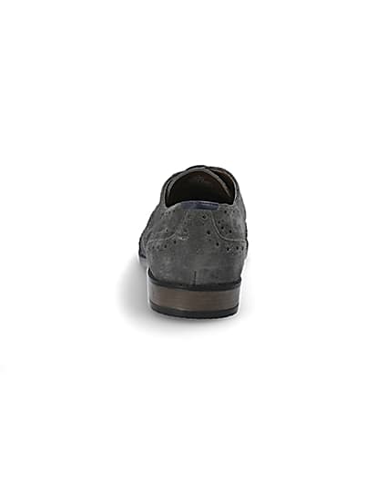 360 degree animation of product Grey suede lace-up brogues frame-9