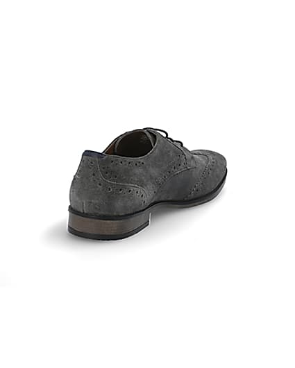 360 degree animation of product Grey suede lace-up brogues frame-11