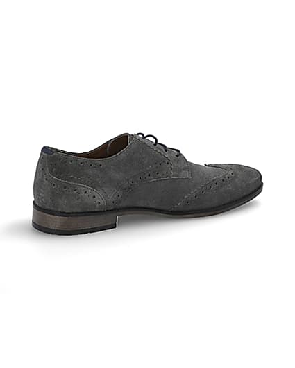 360 degree animation of product Grey suede lace-up brogues frame-13