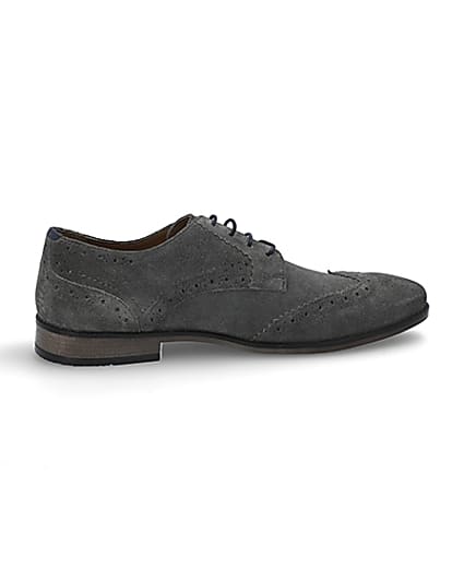 360 degree animation of product Grey suede lace-up brogues frame-14