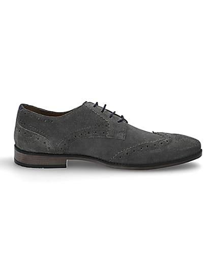 360 degree animation of product Grey suede lace-up brogues frame-15