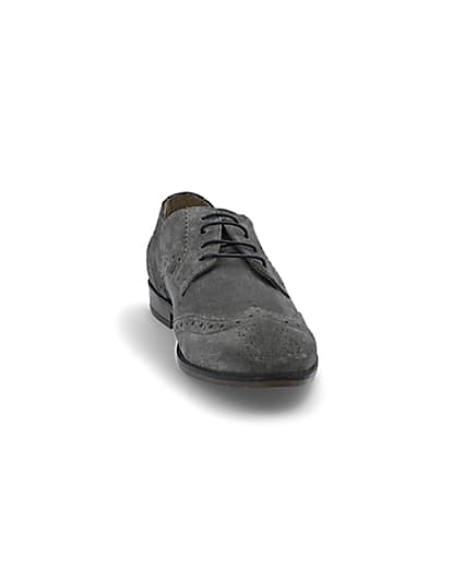 360 degree animation of product Grey suede lace-up brogues frame-20