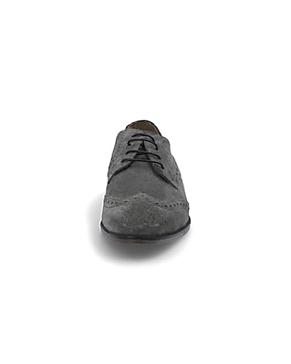 360 degree animation of product Grey suede lace-up brogues frame-21