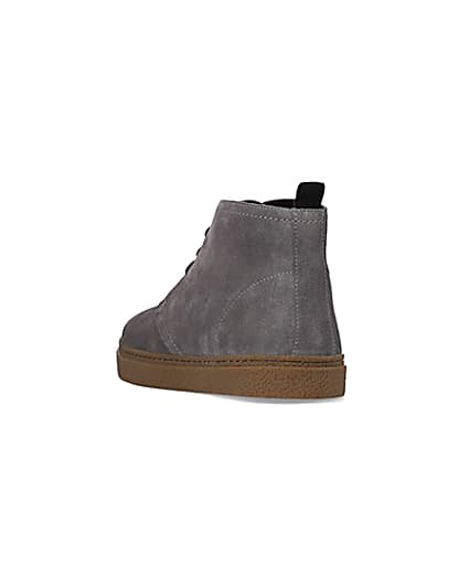 360 degree animation of product Grey Suede lace up Chukka boots frame-7
