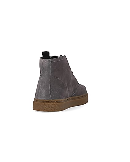 360 degree animation of product Grey Suede lace up Chukka boots frame-10