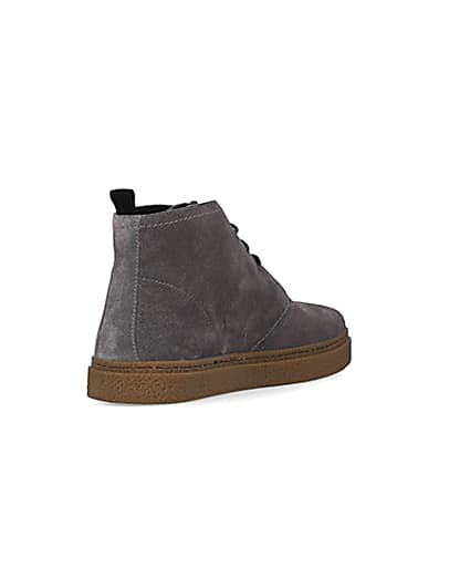 360 degree animation of product Grey Suede lace up Chukka boots frame-11