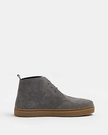 Grey Suede lace up Chukka boots