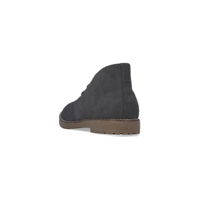 360 degree animation of product Grey Suedette Desert Boots frame-7