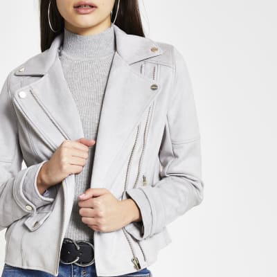 river island grey suede jacket