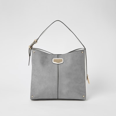 grey handbags