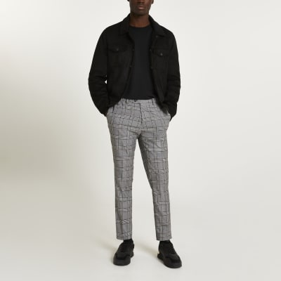 checked trousers for men