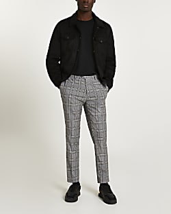 Grey super skinny fit Check trousers