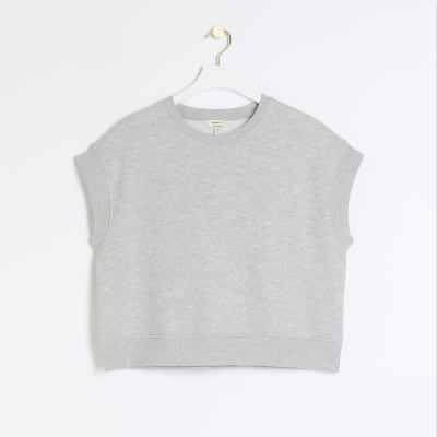 Grey sweatshirt tank top River Island