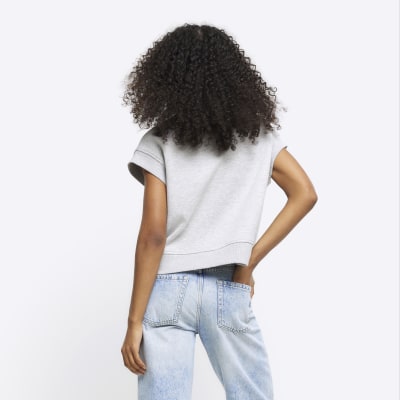 Grey sweatshirt tank top River Island
