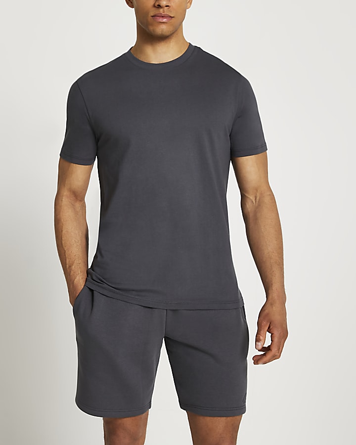 Grey t-shirt and shorts set