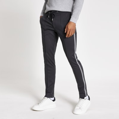 skinny fit grey joggers