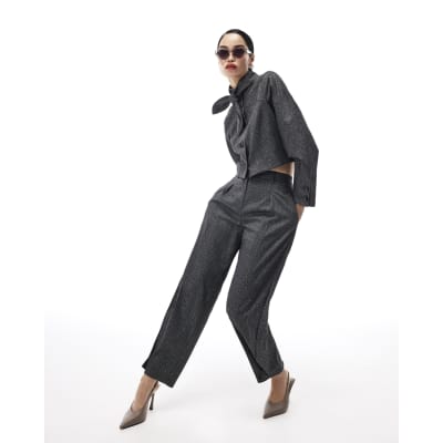 Grey Tapered Trousers