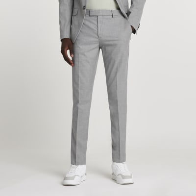 grey skinny suit