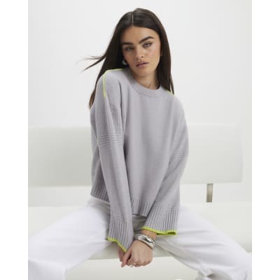 Grey Tipped Detail Jumper