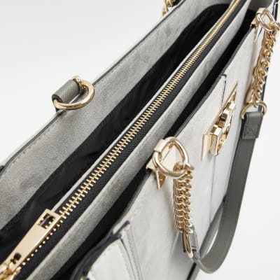 Light grey winged best sale chain handle tote bag