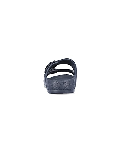 360 degree animation of product Grey Two Strap sliders frame-9
