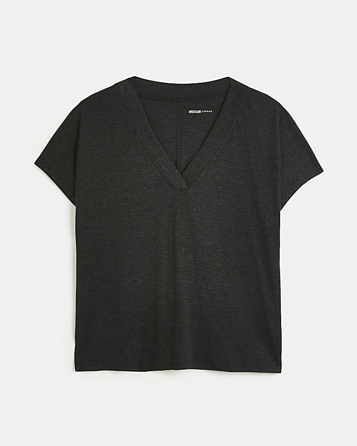 Grey v-neck t-shirt
