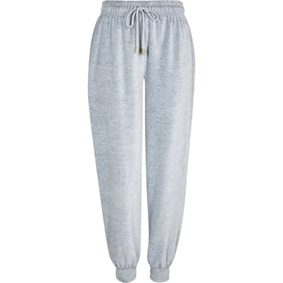 Grey velour joggers