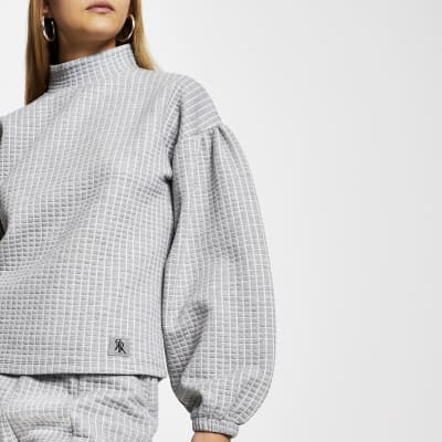 grey waffle jumper