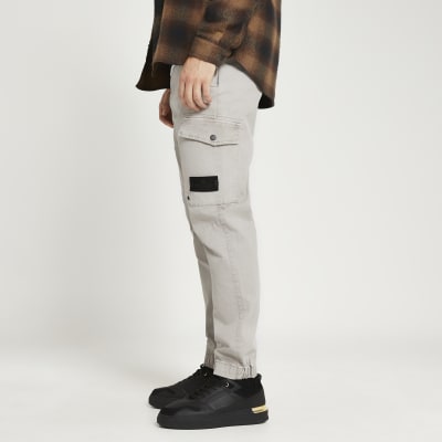 light grey cargo trousers