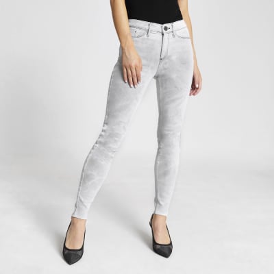 river island grey molly jeans