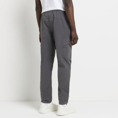 Grey Washed Regular fit Cargo trousers