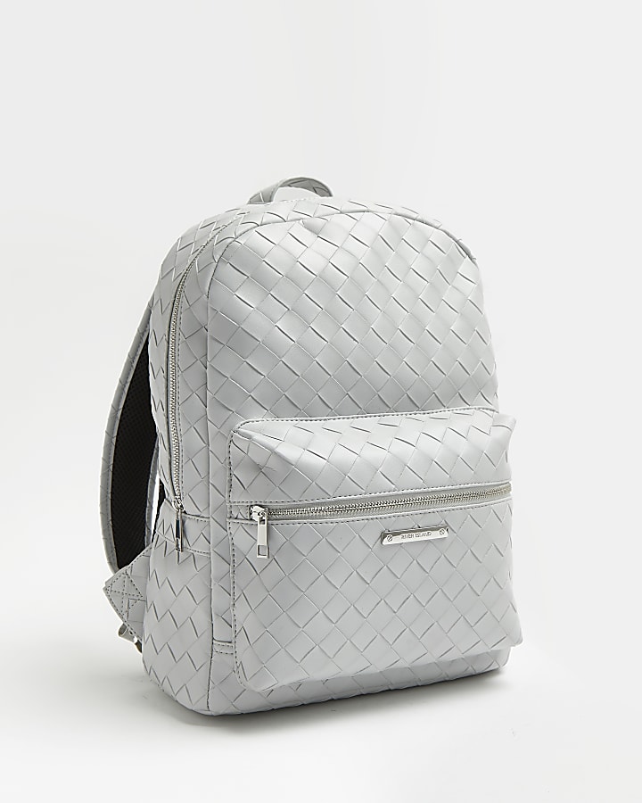 Grey Weave Backpack