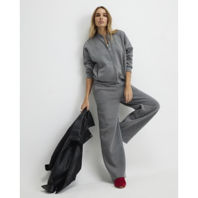 Grey Wide Leg Joggers