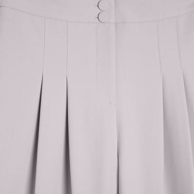 Grey wide leg trousers