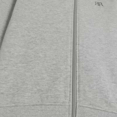 Grey zip up hoodie | River Island