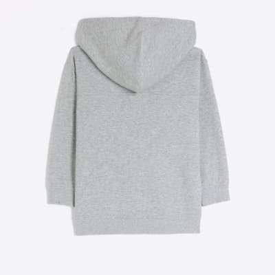 Grey zip up hoodie River Island