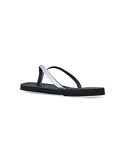 360 degree animation of product Havaiana black holographic flip flops frame-6