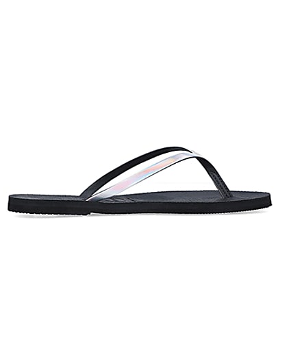 360 degree animation of product Havaiana black holographic flip flops frame-14